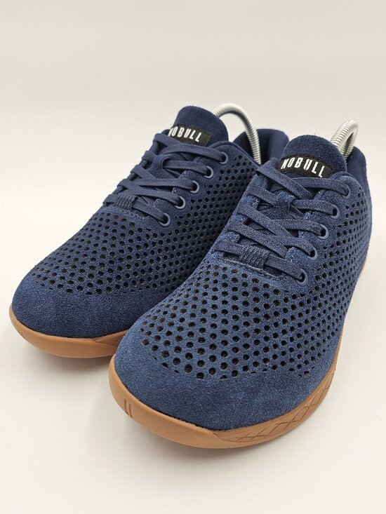 No Bull Perforated Leather Trainers Sneakers Blue Unisex Mens 8.5- Womens 10 NEW main image 5